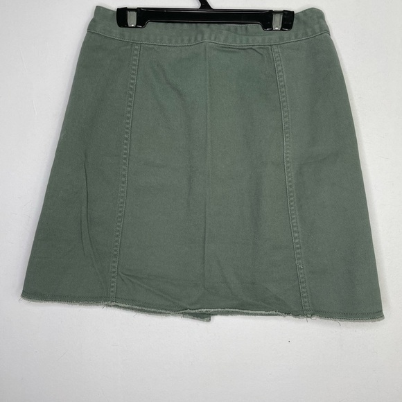 SIMONS olive green buttons front mini skirt - Picture 4 of 6